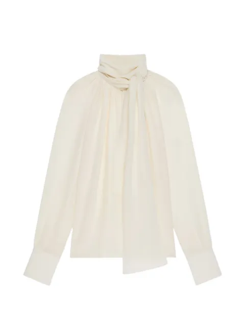 Givenchy knot collar blouse Neutrals BW61AM14M8