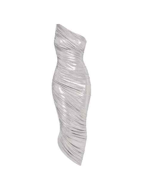 Norma Kamali one-shoulder draped dress Silver ST3203LM287058