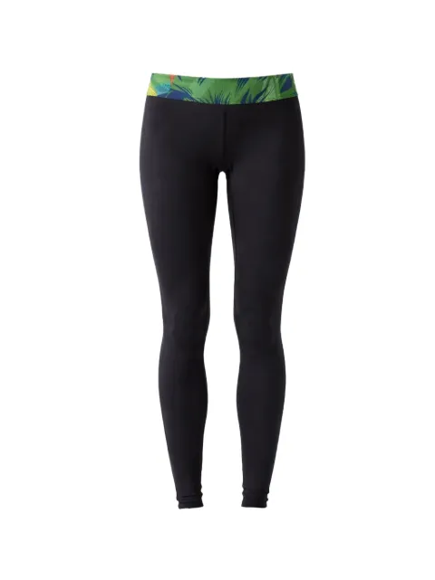 Reebok patterned waistband leggings Black AO1406