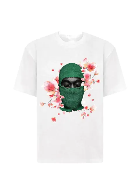 Ih Nom Uh Nit floral print crewneck T-shirt White NCS26215081