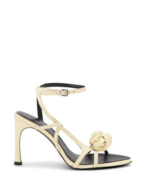 ROTATE BIRGER CHRISTENSEN Knot leather sandals Neutrals 1161071366