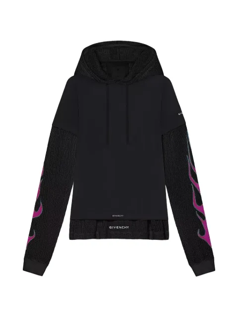Givenchy flame print hoodie White BM71K43YGS