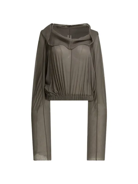 Rick Owens cropped hoodie Grey RP01F6239UCS