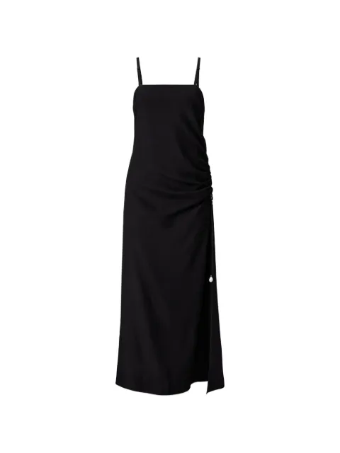 Carven draped-detail silk maxi dress Black 6261K21075