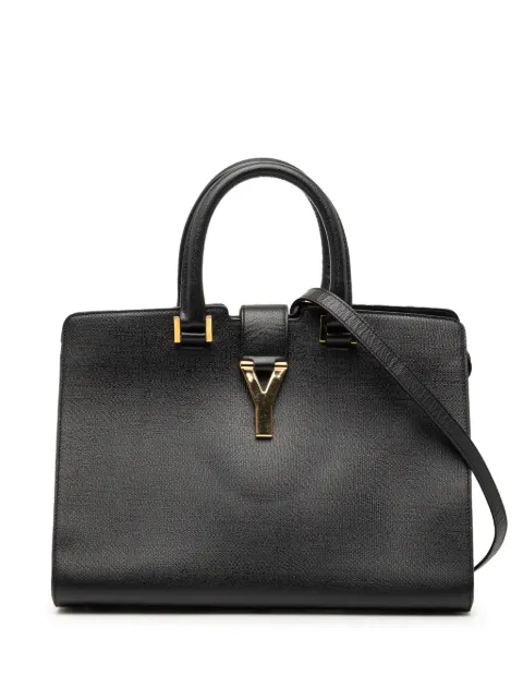 Saint Laurent Pre-Owned 2000-2012 Small Textured Leather Cabas Chyc satchel Black 3PP05FXBILUF7W02