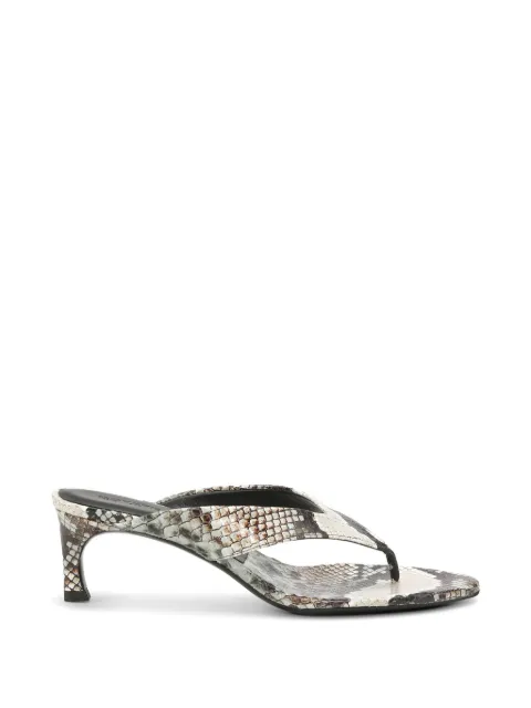 ROTATE BIRGER CHRISTENSEN snake-print leather mules Grey 1161013093