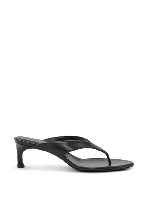 ROTATE BIRGER CHRISTENSEN kitten heel leather mules Black 116099