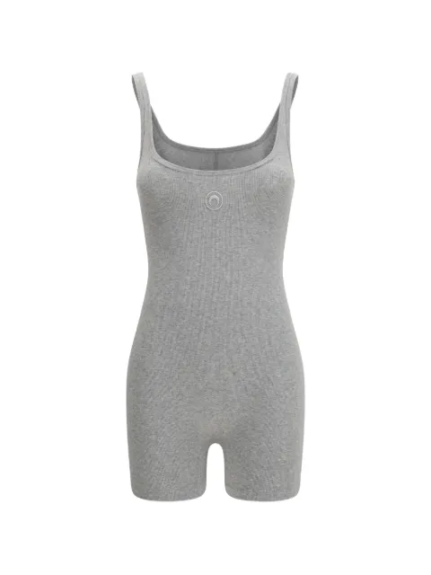 Marine Serre Moon-logo playsuit Grey WJS029ACJER0011GR50