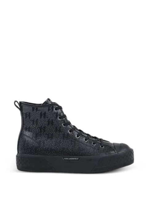 Karl Lagerfeld high-top logo sneakers Black KL50446G007
