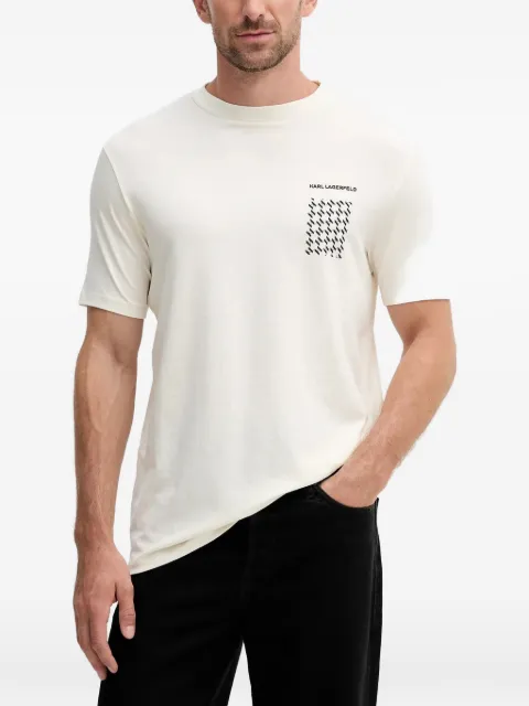 Karl Lagerfeld monogram chest-print t-shirt Neutrals 755034554221