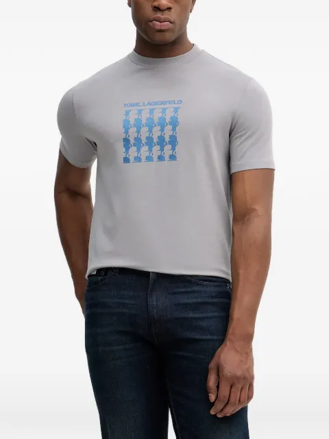 Karl Lagerfeld logo-print graphic t-shirt Grey 755402554235