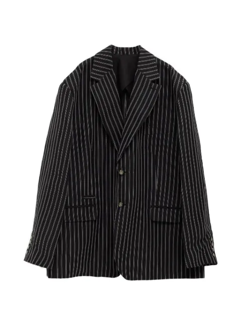 Willy Chavarria Chilango striped blazer Black WCJKT0058