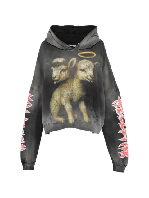 HELLSTAR graphic print hoodie Grey HSSS26HO3