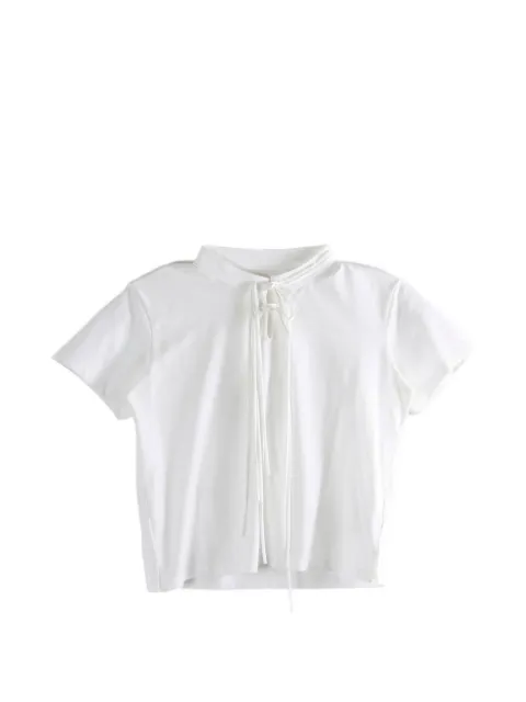 Y's tie-fastening T-shirt White YQT30952