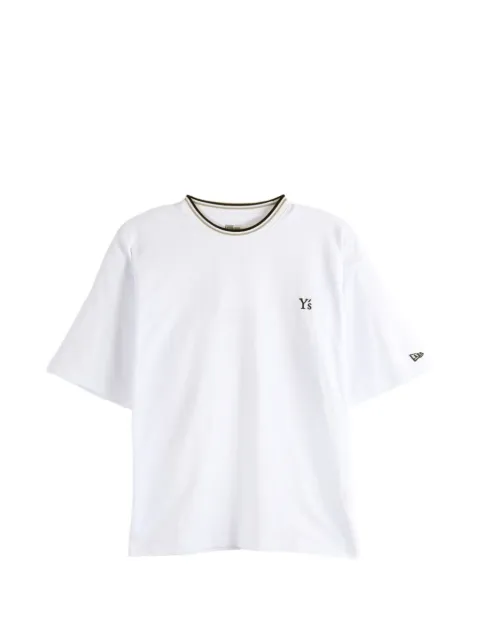 Y's x New Era logo-embroidered tipped T-shirt White YQT28950