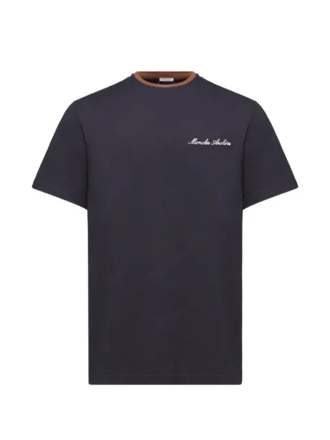 Moncler crew neck short-sleeve T-shirt Blue L10918C0001589AYY