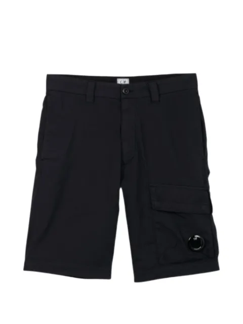 C.P. Company 50 fili stretch loose lens cargo shorts Black 20CMBE256A006439G999