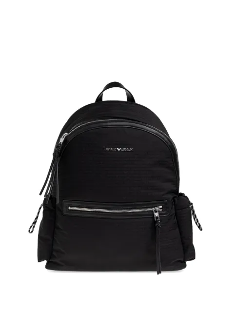 Emporio Armani logo-plaque backpack Black EM005394AF14637