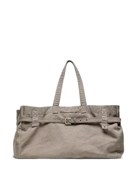 Golden Goose Anthracite canvas tote bag with embroidery and antique silver details Grey GWA00814A000862
