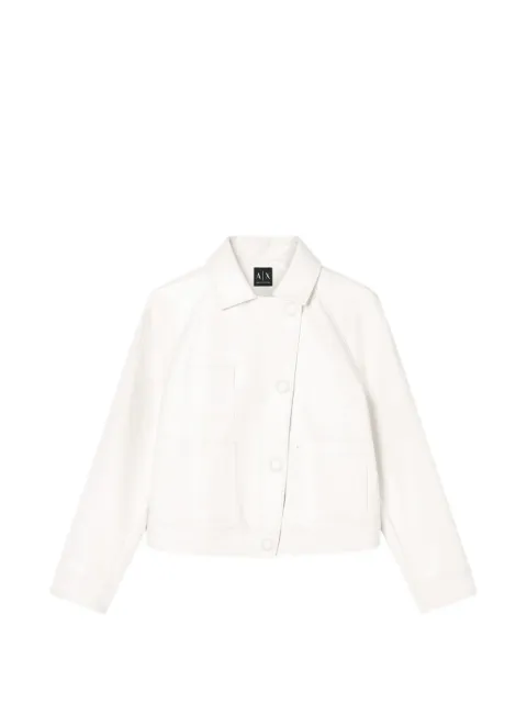 Armani Exchange chest pockets buttoned jacket White XW001811AF18859