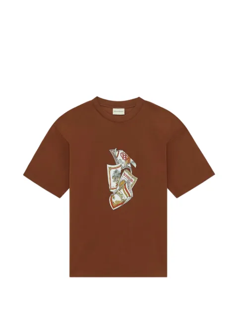 Drôle De Monsieur Rum Labels T-shirt Brown KTS311CO002