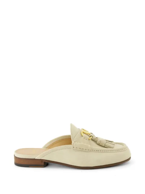 Valentino Garavani VLogo Signature tassel-detail flat mules Neutrals WS0NQ8UZM