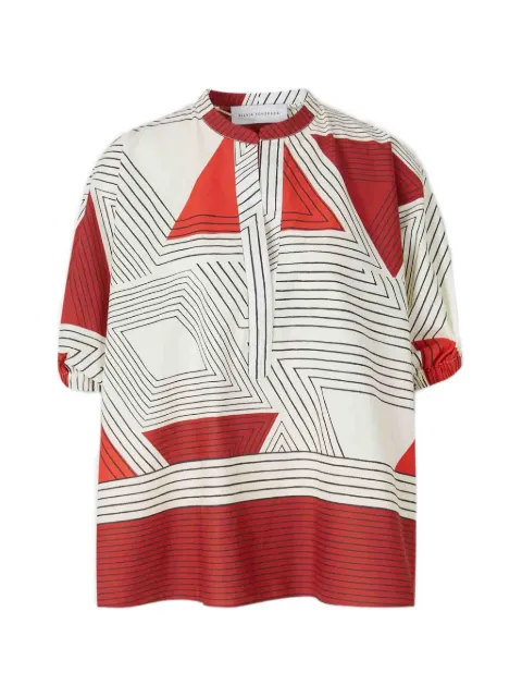Silvia Tcherassi geometric-pattern blouse Neutrals ST260075