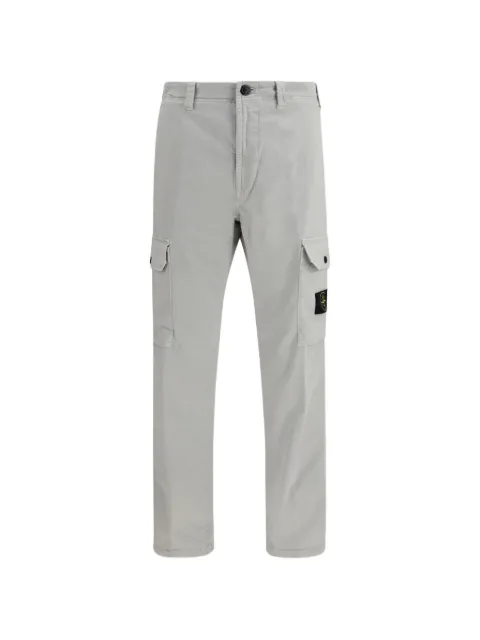 Stone Island 3100011 organic cotton stretch broken twill 'old' effect trousers Grey L1S153100011S0004