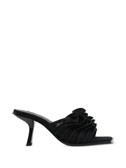 Karl Lagerfeld 60mm Karmel ruched heeled sandals Black KL33604