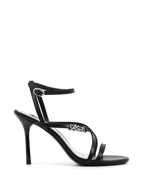 Karl Lagerfeld logo strap sandals Black KL30906S00S