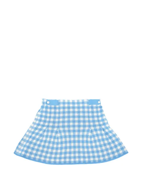 Guest In Residence gingham button mini skirt Blue W42022AFSWM