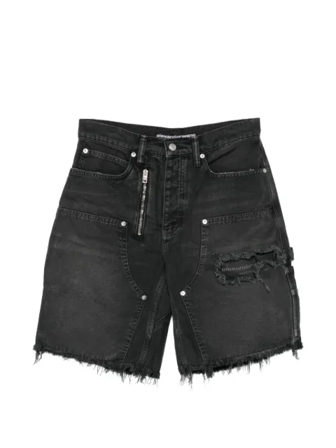 Alexander Wang Zip Mid-Rise Carpenter Shorts Black 4DC2264160