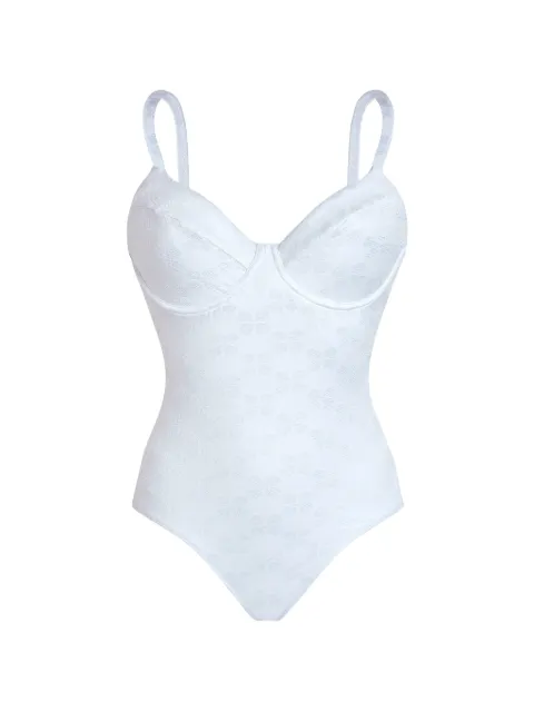Vilebrequin turtle monogram underwire swimsuit White LNIEG437