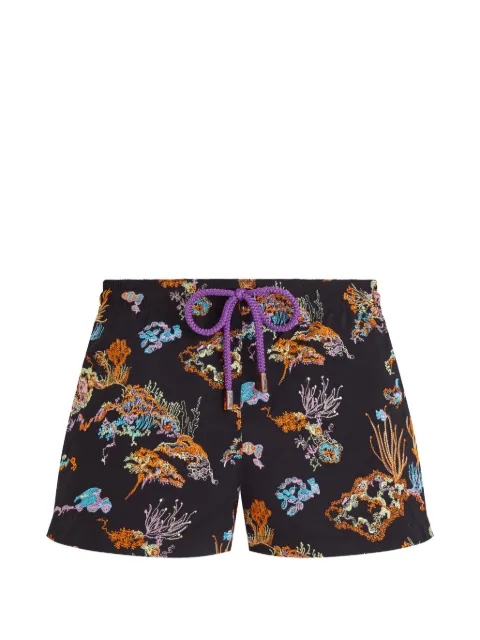 Vilebrequin Fiona embroidered swim shorts Black FINEC418