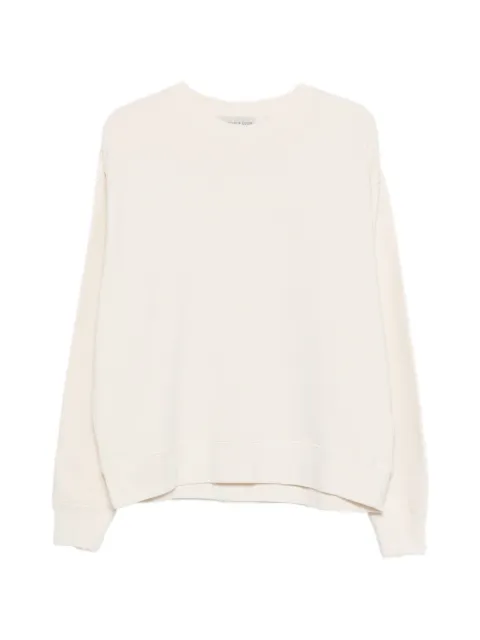 Golden Goose logo-patch cotton sweater Neutrals GUP01872P001579