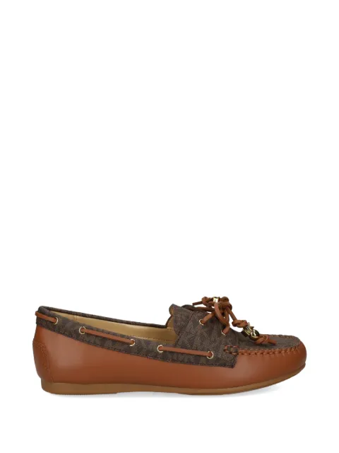 Michael Michael Kors Fallon monogram tie loafers Brown 40S6FAFR1B