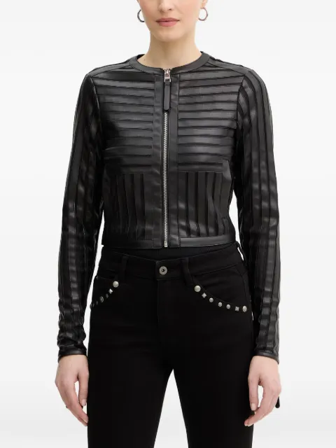 Silvian Heach cropped zip jacket Black GPP26079GB