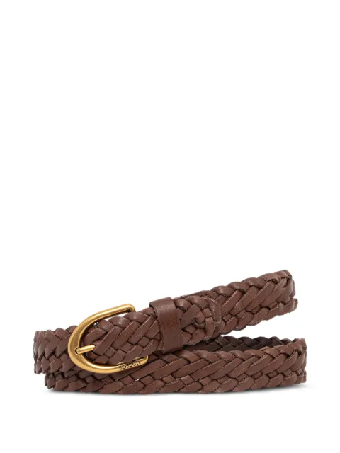 Sessùn Bonito braided leather belt Brown 25116009