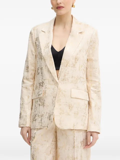 Silvian Heach Khulto distressed-effect single-breasted blazer Neutrals GPP26050GC