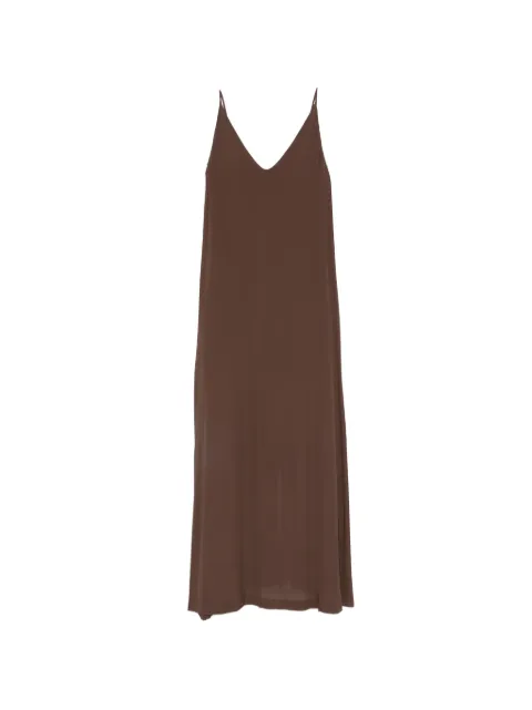 Nude V-neck slip maxi dress Brown 1103E26402
