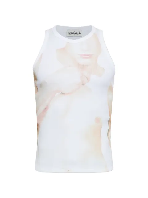 CARNE BOLLENTE crew-neck vest White SS26TT0101