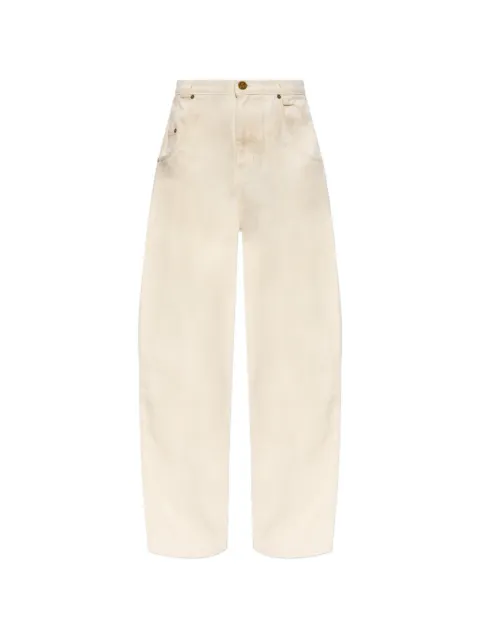 Willy Chavarria logo patch denim trousers Neutrals WCDNM0012