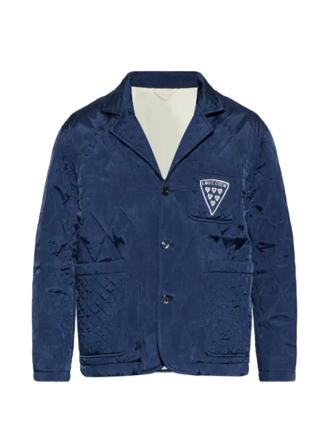 Kenzo Badges quilted workwear jacket Blue FG55VE2379FK