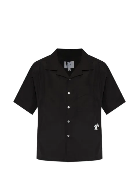 RHUDE short-sleeve embroidered shirt Black RHPS26SR02012