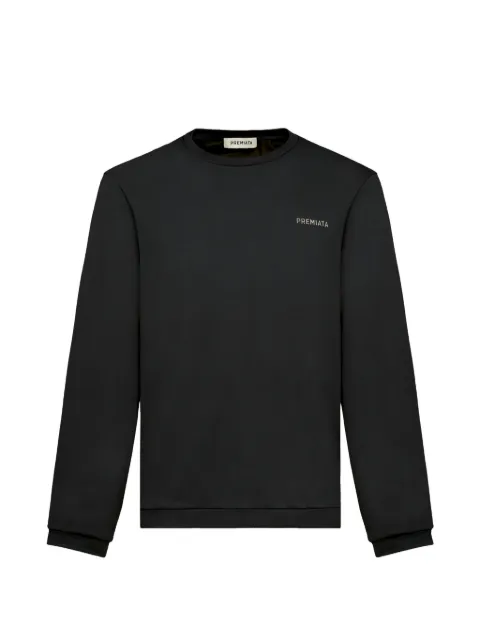 Premiata logo-print ribbed-neck sweater Black PA1033BLACKJERSEY