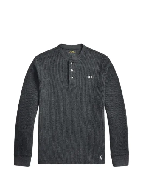 Polo Ralph Lauren waffle-knit pajama top Grey 714950609010