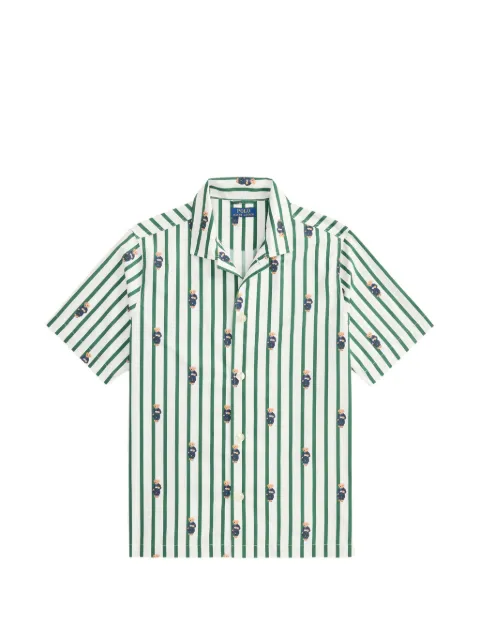 Polo Ralph Lauren Polo Bear striped cotton pajamas White 714981415010