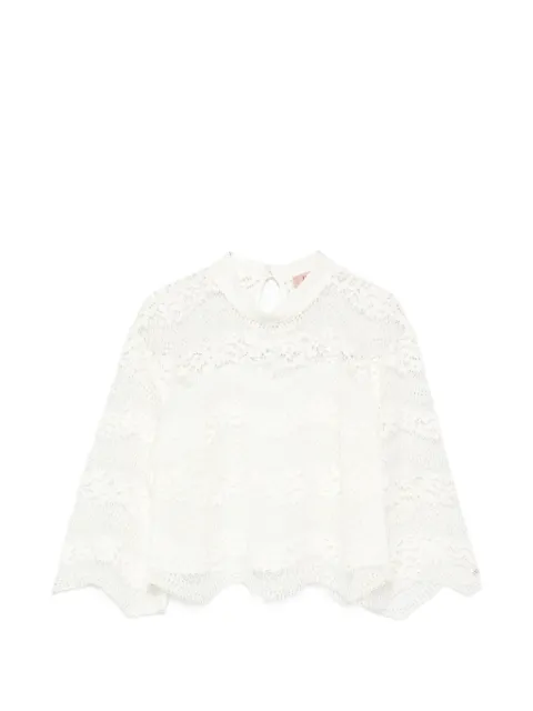 TWINSET macramé lace blouse White 261TP2900