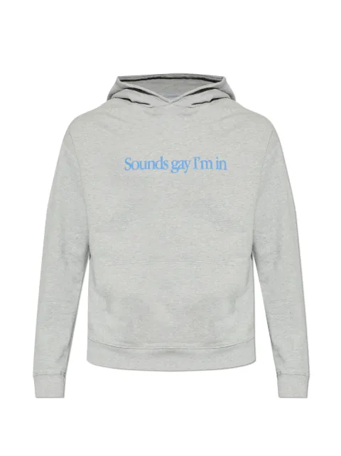 CARNE BOLLENTE graphic-print hoodie Grey SS26H0104