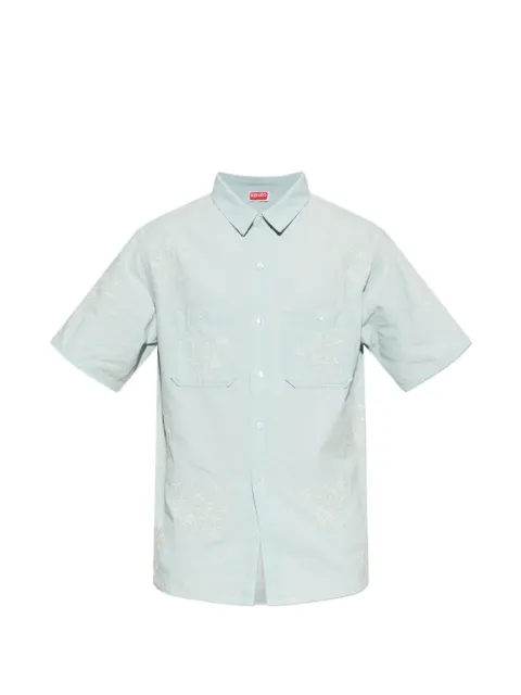 Kenzo embroidered short-sleeve shirt Blue FG55DC1047F0
